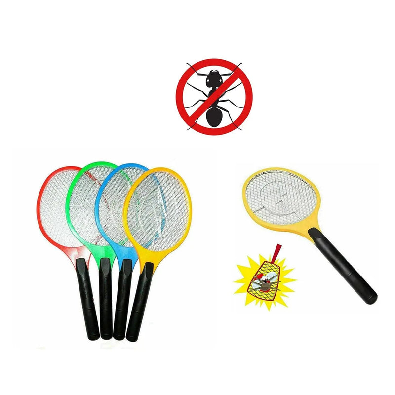 Electric Battery Operated Fly Mosquito Swatter Racket Assorted Colours