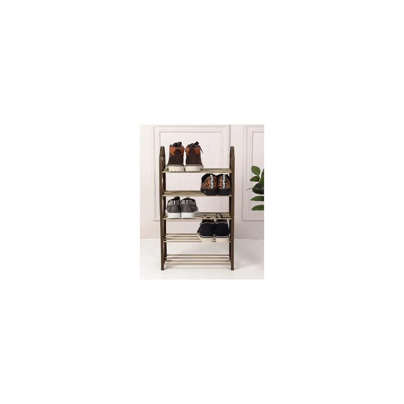 Plastic Shoe Organiser Rack 5 Tier Assorted Colours