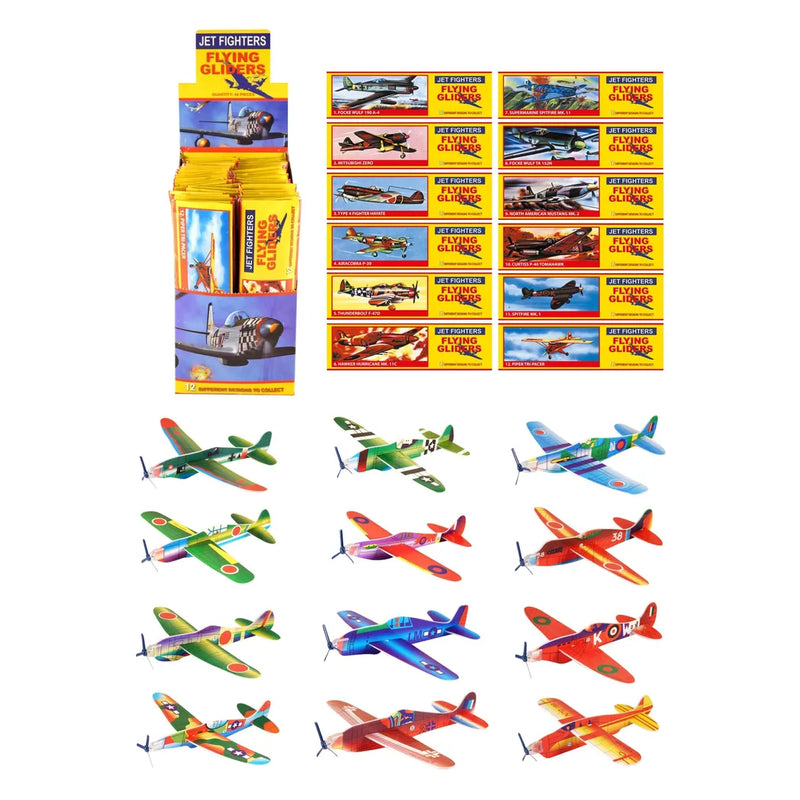 Jet Fighters Flying Gliders Assorted Designs