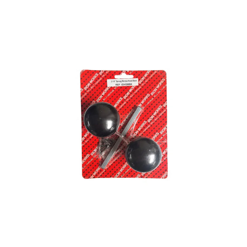 2 1 4" Sprung Mortice Knob Handle Black 1 Pair (Parcel Rate)