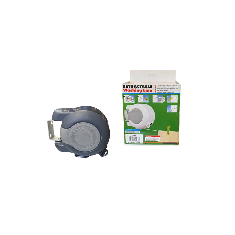 Easy To Install Retractable Garden Washing White Or Grey Line 26 Metre