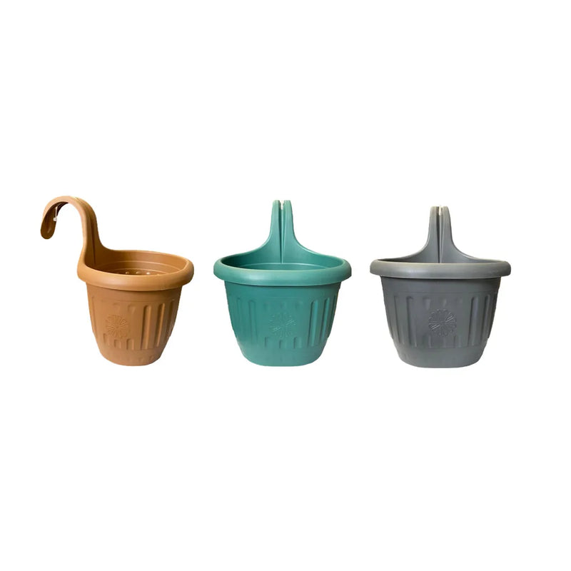Plastic Hanging Garden Flower Pot Small Assorted Colours