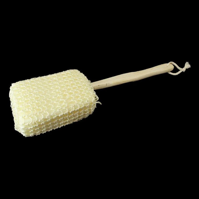 Bath Shower Scrubbing Sponge With Wooden Handle