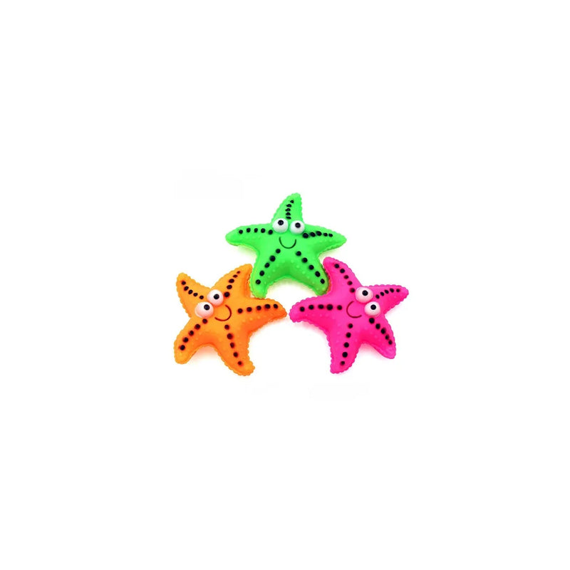 Pet Dog Toy Squeaky Ocean Starfish Assorted Colours