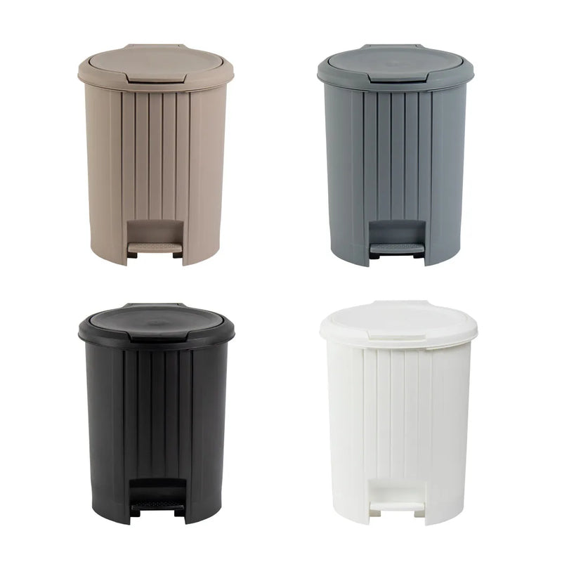 Tuffe x Plastic Push Open Pedalled Bin 14L Assorted Colours