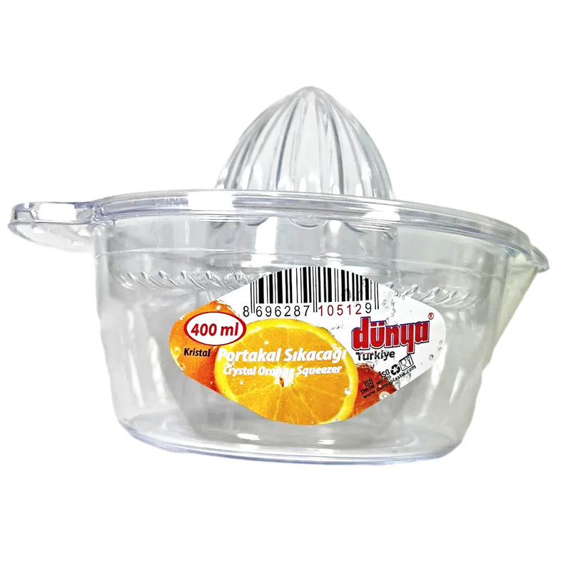 Clear Plastic Crystal Orange Lemon Juice Squeezer (Parcel Rate)