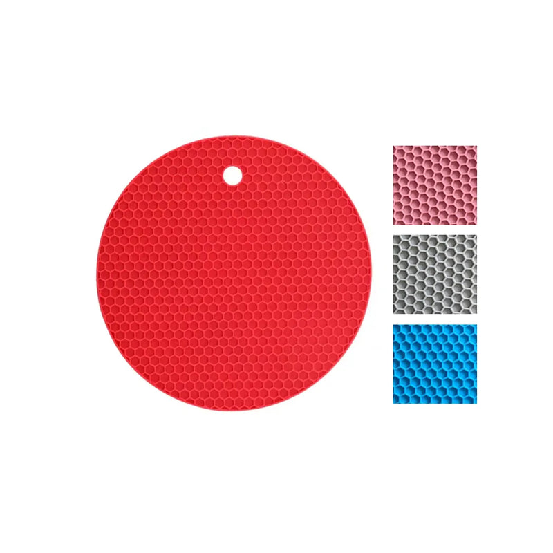Round Silicone Pan Coaster Trivet Assorted Colours