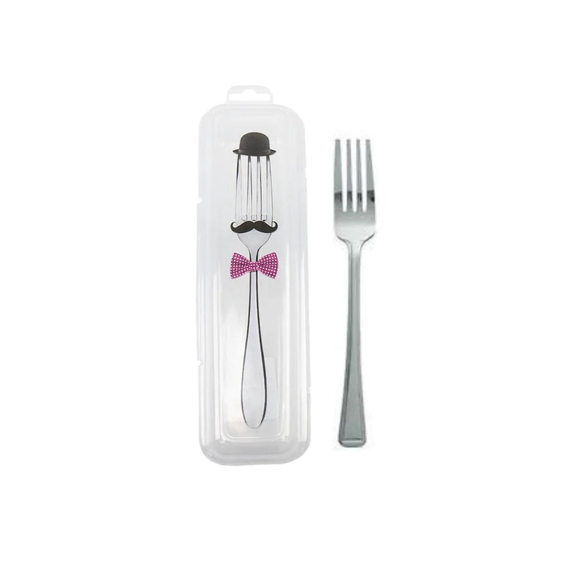Portable Travel Clear Plastic Cutlery Bo x Case With Cover Assorted Designs
