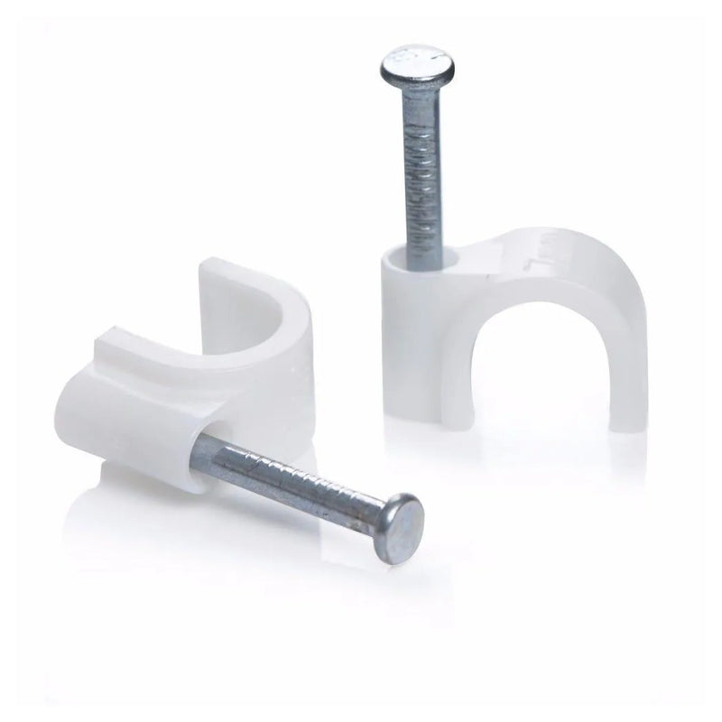 Value Pack Cable Clips Round White