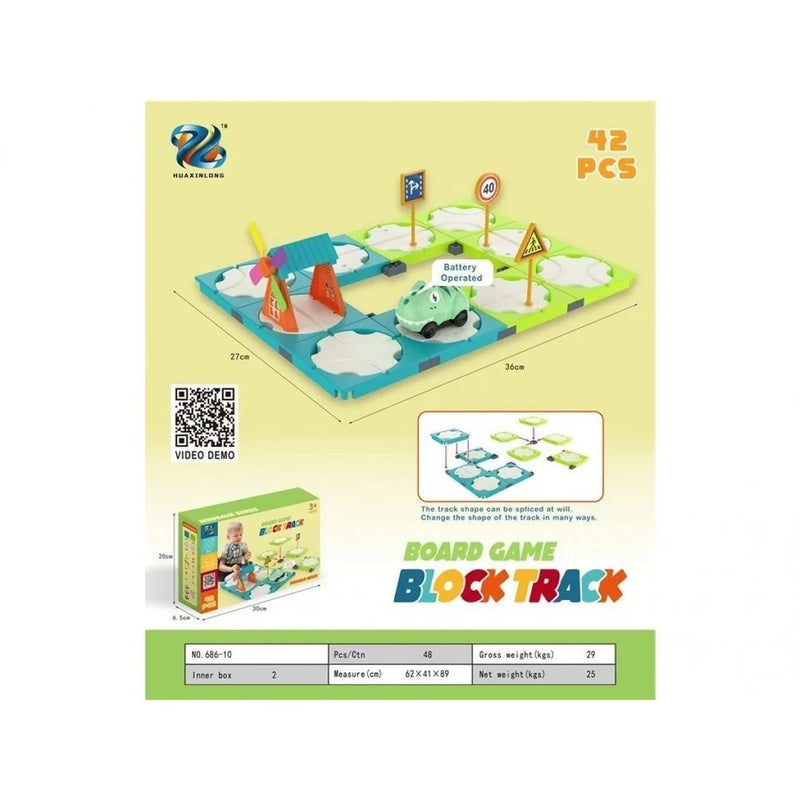 Board Game Dinosaur Block Track 42Pcs