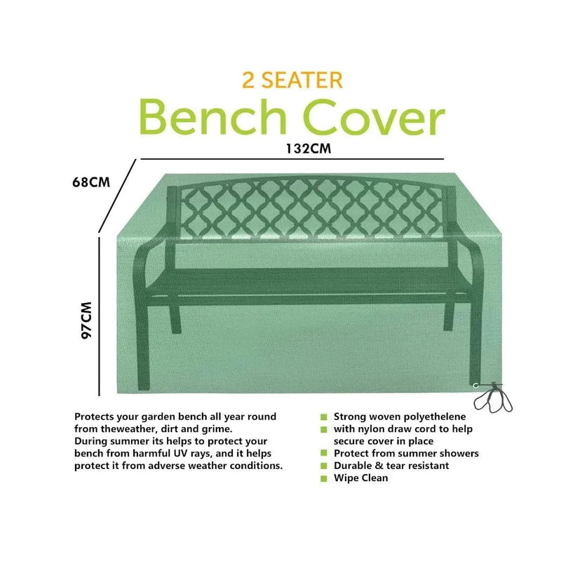 Garden Bench Cover 2 Seater 97 cm x 68 cm x 132 cm