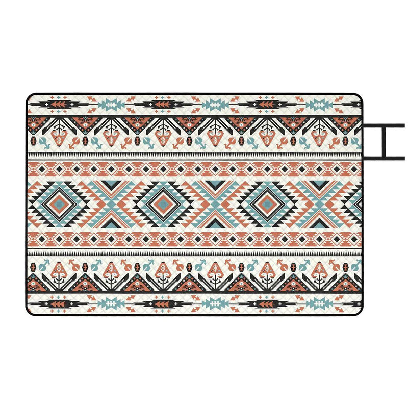 Outsunny Picnic Blanket, 300x200CM Large Beach Blanket Outdoor Picnic Mat with Integrated Strap for Camping, Mix-Colour