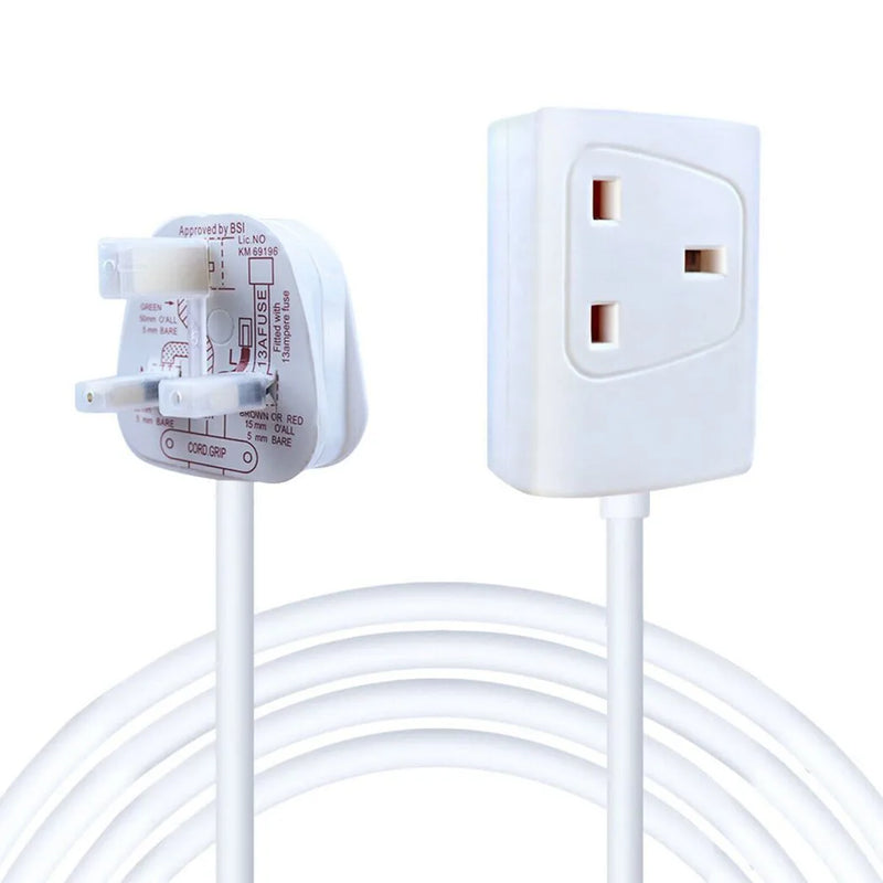 E x trastar 1 Way Gang E x tension Lead With Cable White