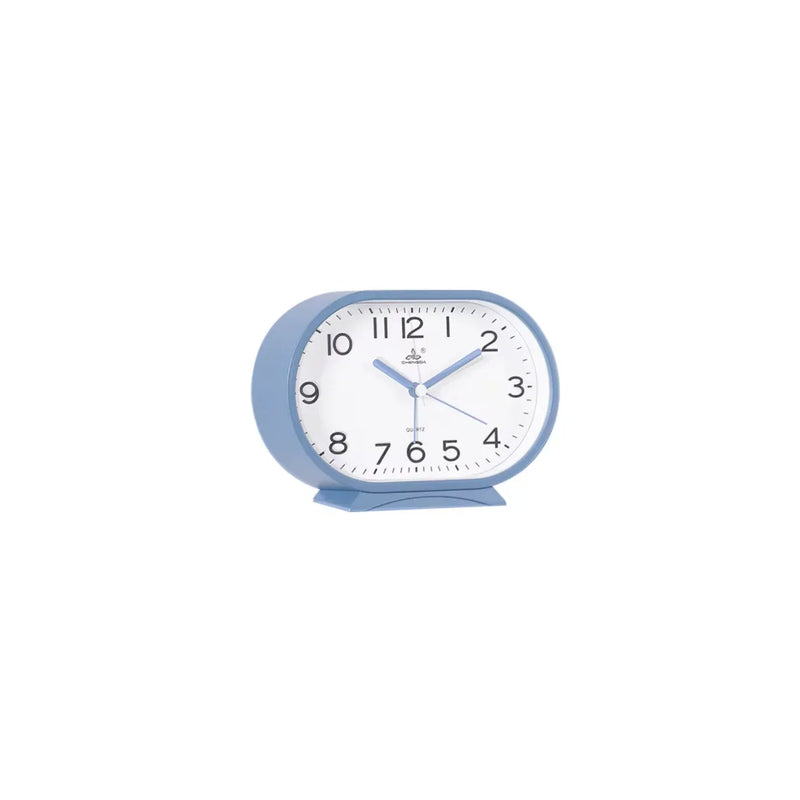 Oval Plastic Analogue Alarm Clock Assorted Colours