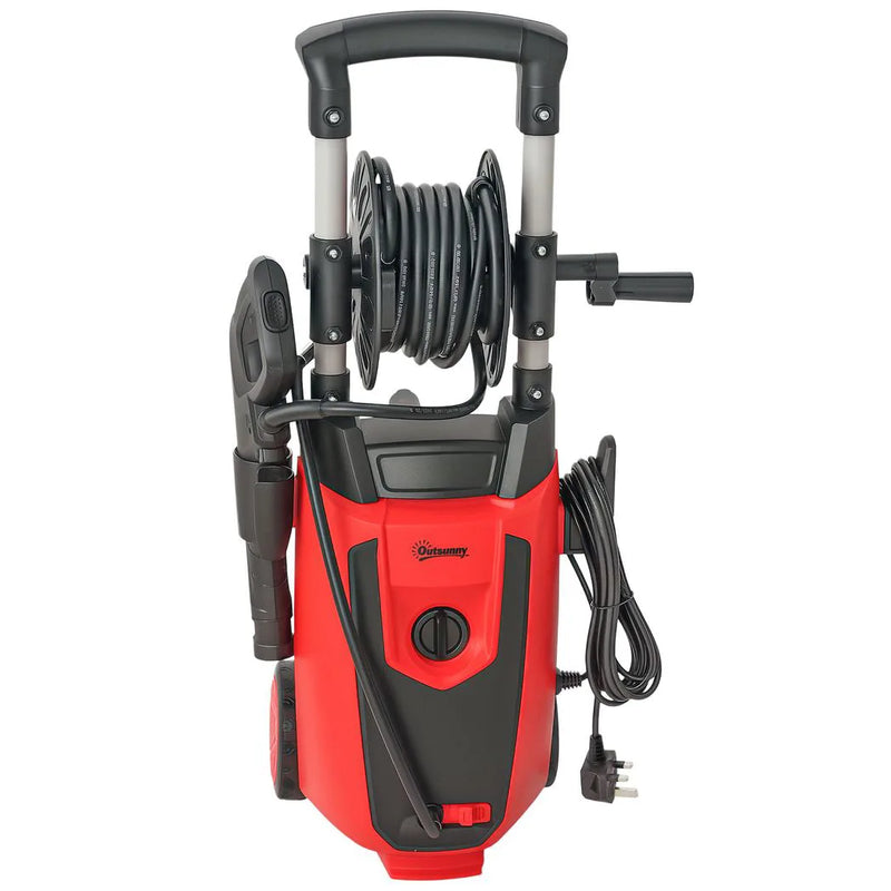 Outsunny 150-Bar Pressure Washer, with Accessories - Red/Black
