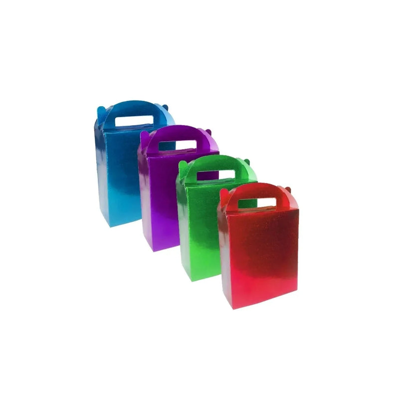 Holographic Paper Gift Bo x Colourful Pack Of 4