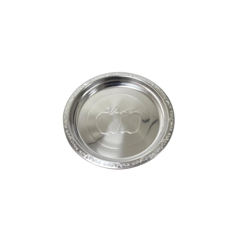 Steel Serving Food Dish Platter Plate Apple Design