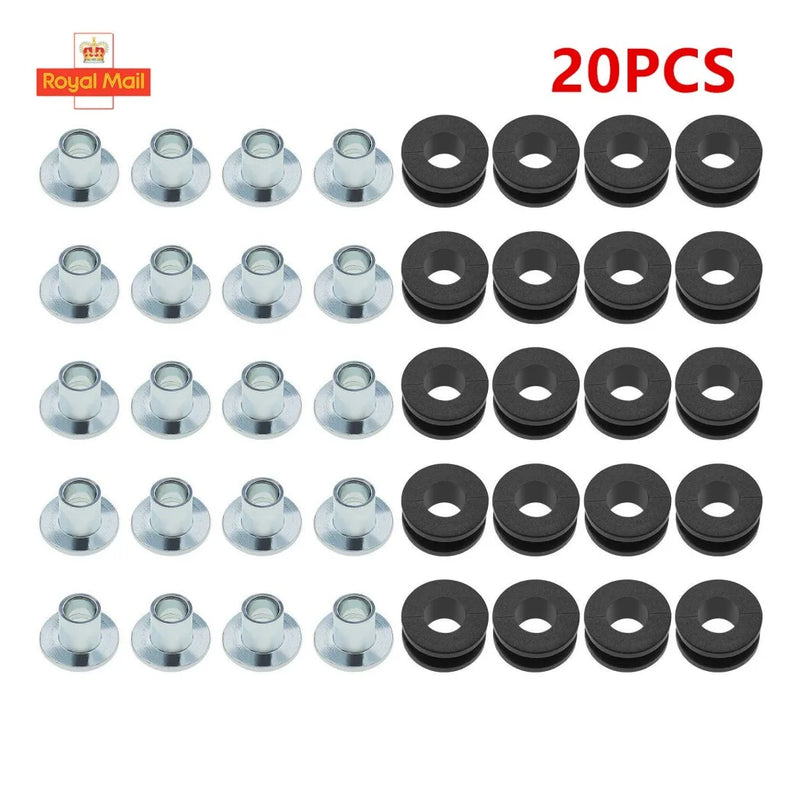 10PCS 6mm Motorcycle Rubber Washers Sleeve Honda Yamaha Suzuki Kawasaki Fairing