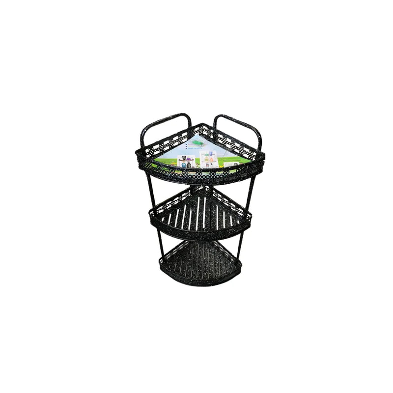 Metal Corner Shelf Rack 3 Tier Speckled Assorted Colours