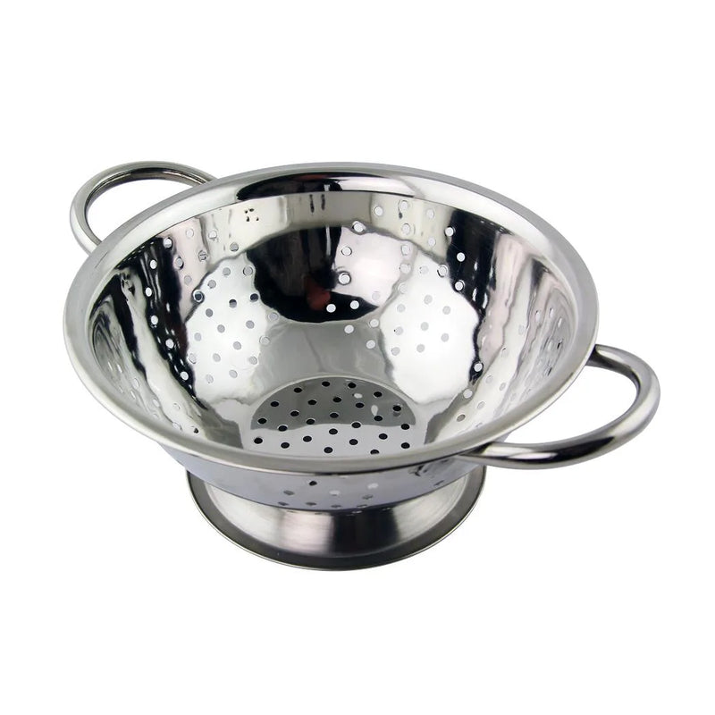 Stainless Steel Kitchen Colander Drainer Strainer With Handle Food Prep