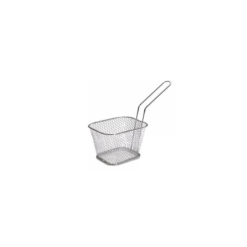 Mini Square Metal French Fries Chips Serving Mesh Basket