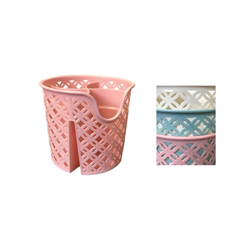 Round Plastic Cutlery Holder Assorted Colours
