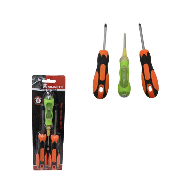 Electrical Voltage Tester And Screwdriver Set Of 3