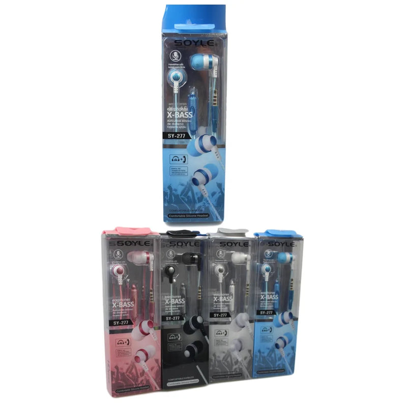 Soyle x – Bass Earphones Comfortable Silicone Headset 4 Colours Available