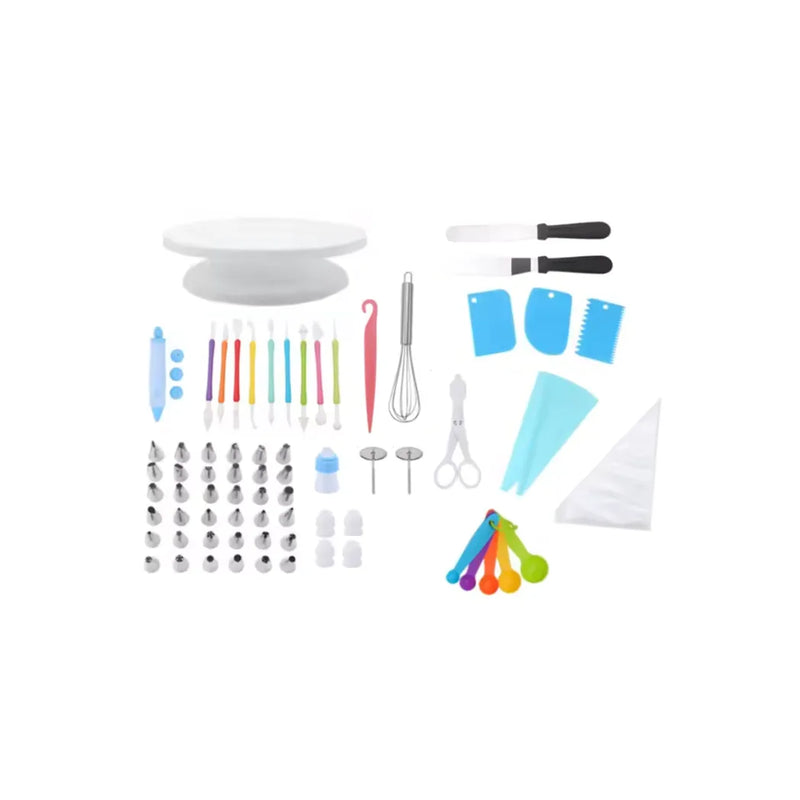 Plastic Cake Decorator Set Of 66 Cake Turntable Piping Bags Tips