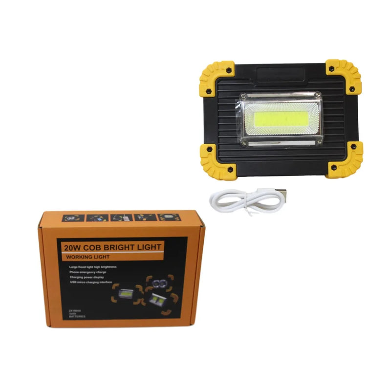 20 Watt Cob Bright Light Outdoor Camping Phone Emergency