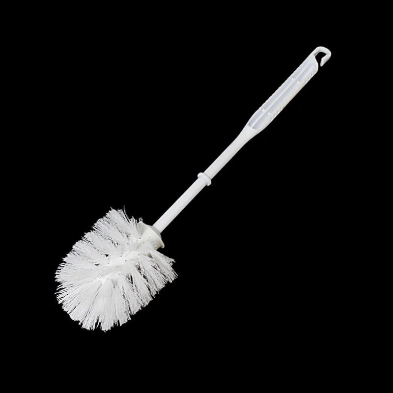Bathroom White Plastic Toilet Cleaning Brush