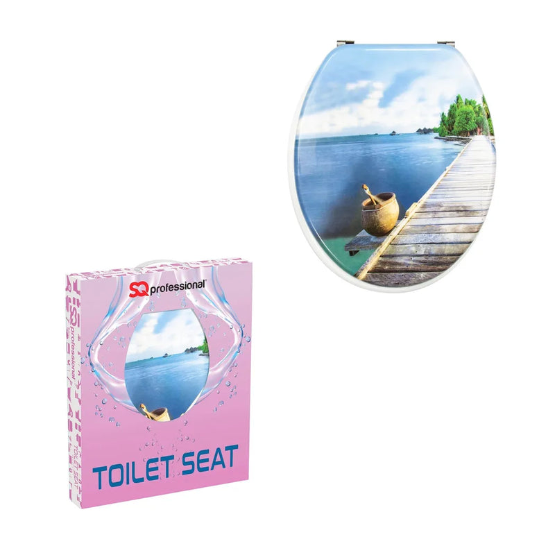 Sq Professional Bathroom Toilet Seat Aquatic Horizon W x L x H