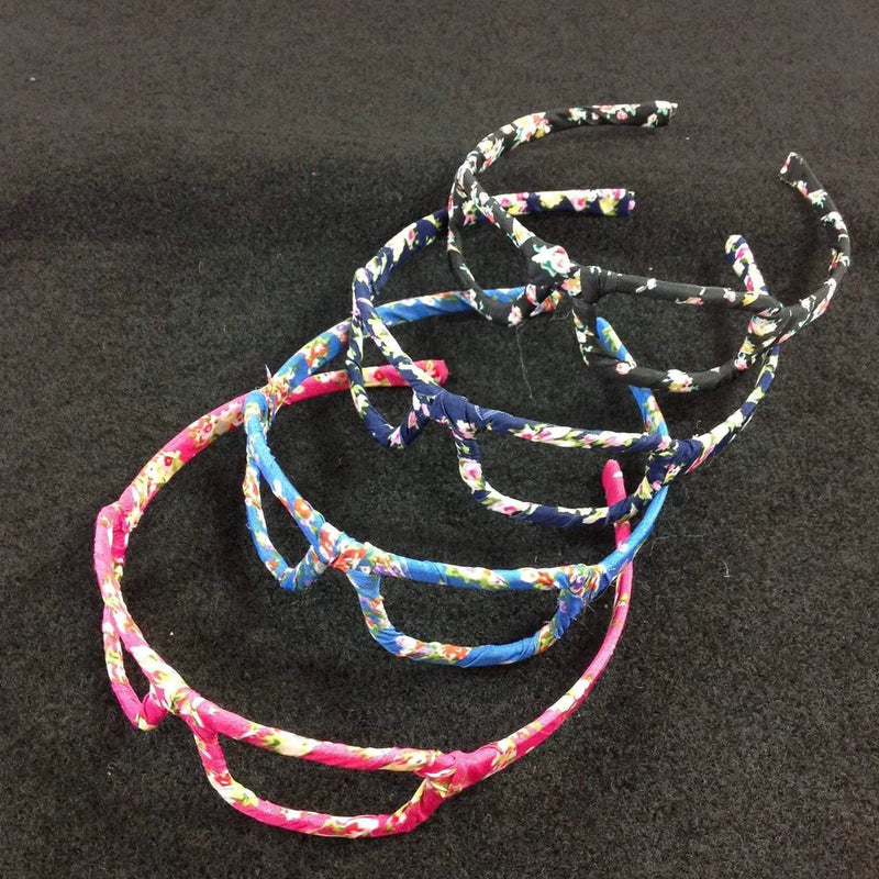 Girls Fancy Fabric Stylish Hair Head Band Glasses Design Assorted Colours