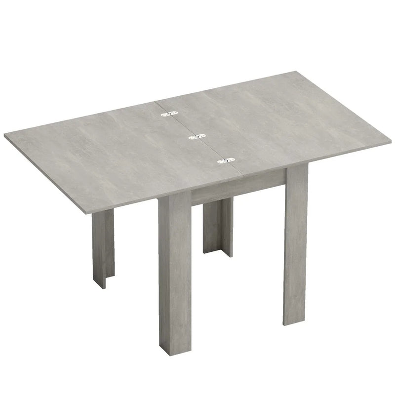HOMCOM Folding Dining Table for 4-6, Rectangular Extendable Drop Leaf Table for Small Spaces, 140 x 80 x 77.5 cm, Grey