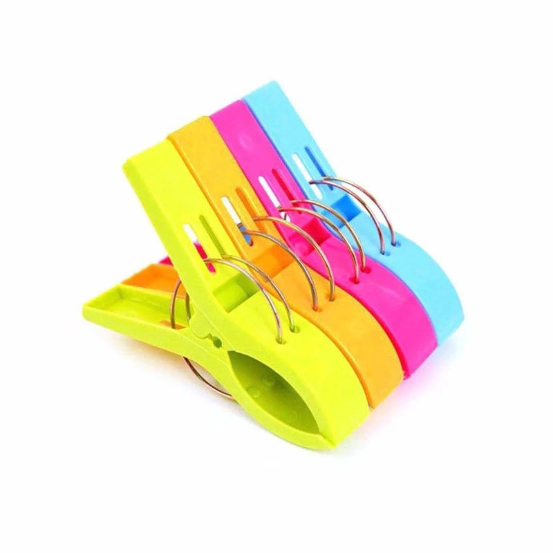 Plastic Large Washing Clothing Pegs With Spring Pack Of 4