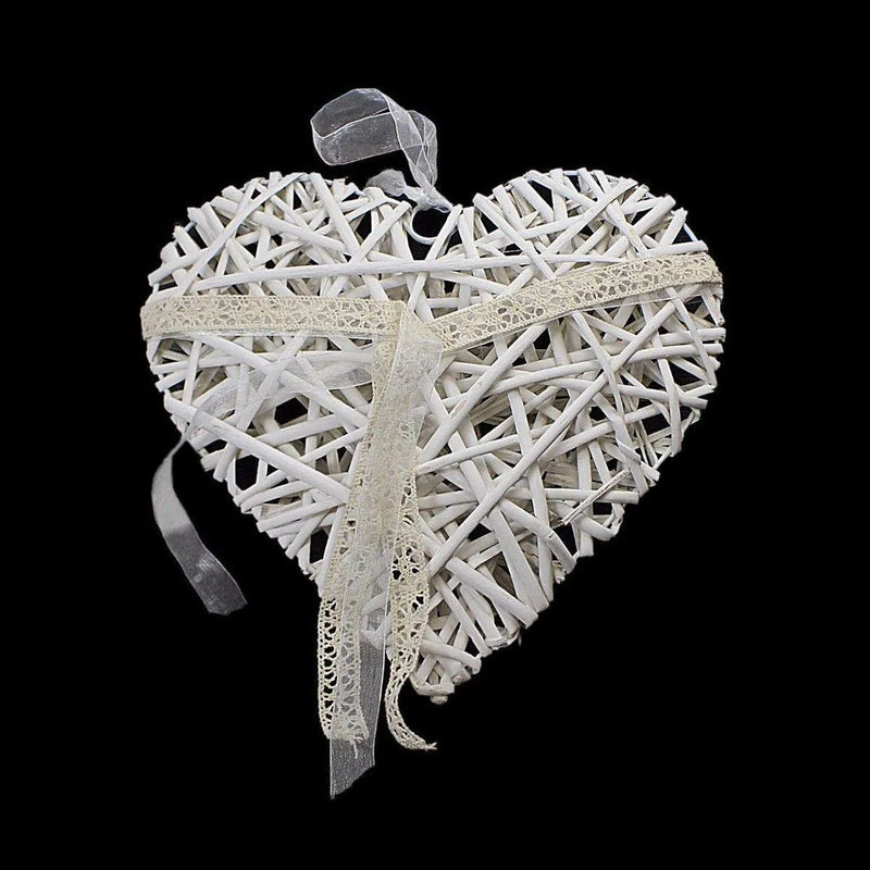 Heart Straw Wooden Hanging Heart Garland Home Decor