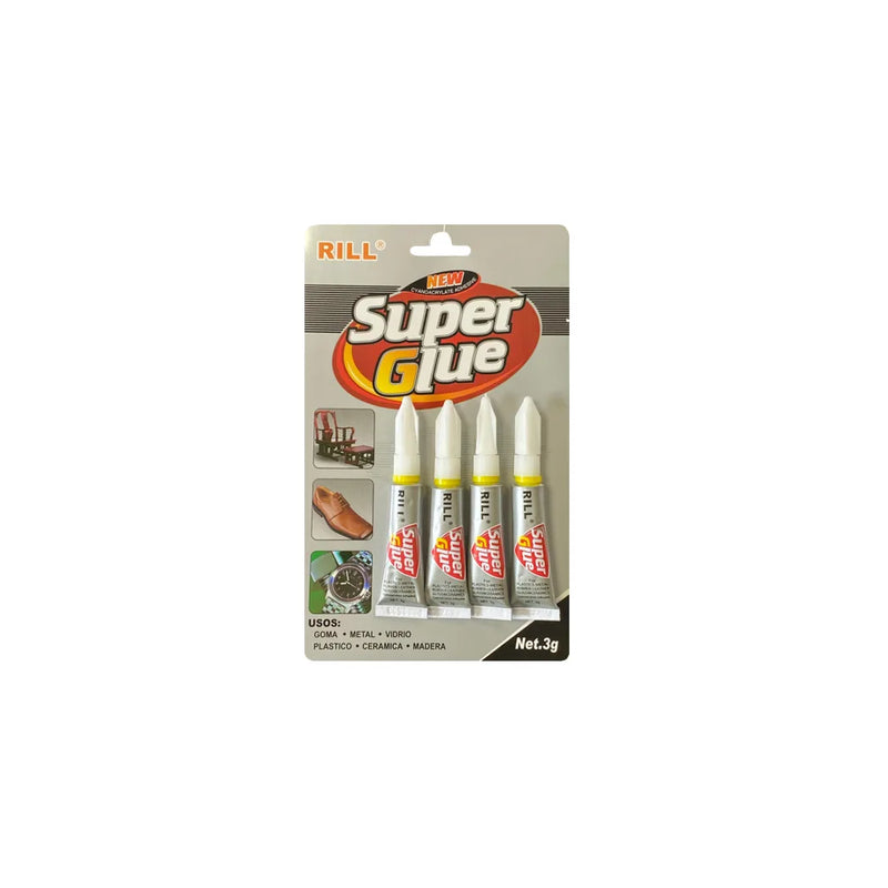 Rill Super Glue Liquid Pack Of 4 x 3G
