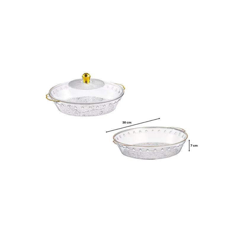 Round Transparent Plastic Fruit Bowl Serving Tray With Lid Assorted Colours