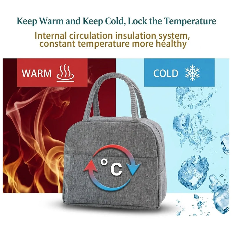 Insulated Lunch Travel Cooler Bag Aluminium Foil Lining Assorted Colours