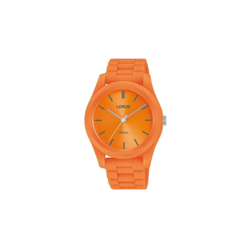 Lorus Ladies Analogue Quartz Orange Dial with Rubber Silicone Strap Watch -  RG261RX5 BRAND NEW BUT NEEDS BATTERY