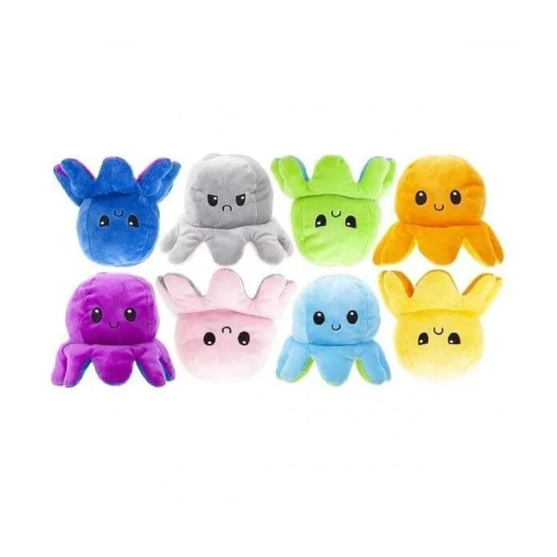 20Cm Plain Reversible Octopus Assorted (Pack Of 12)