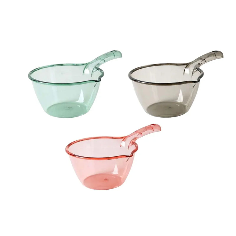 Bathroom Transparent Coloured Plastic Water Scoop Assorted Colours