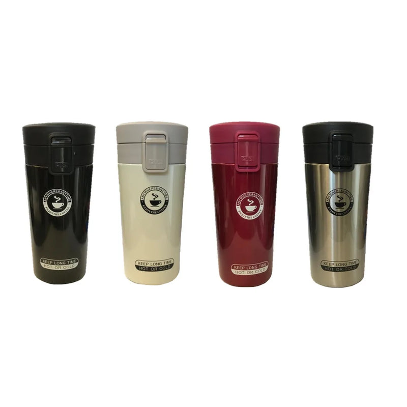 Stainless Steel Coffee Travel Cup Tumbler 380Ml Assorted Colours