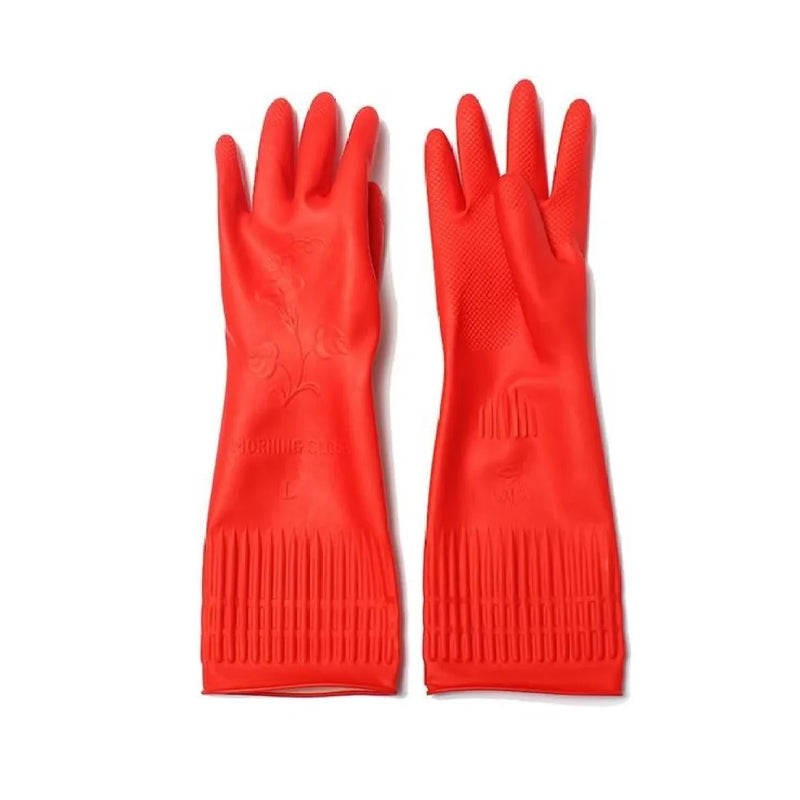 Rubber Washing Up Gloves Red Assorted Sizes