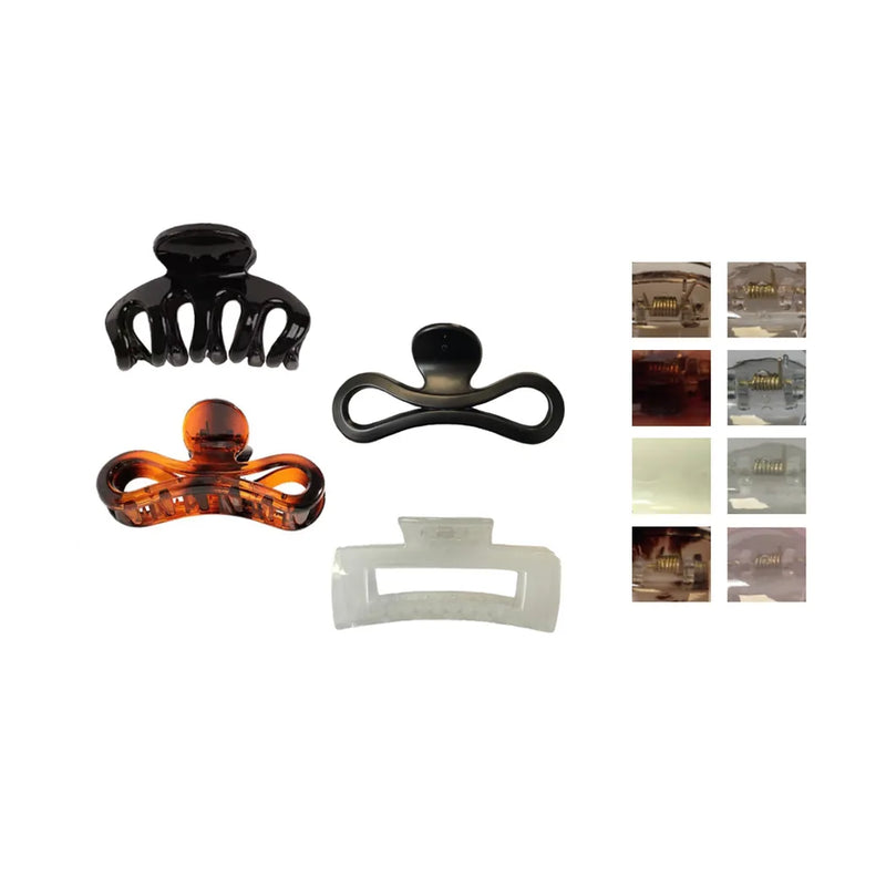 Plastic Hair Claw Clip Assorted Colours And Designs