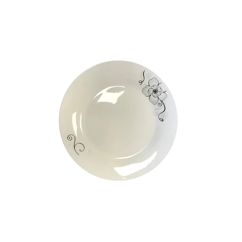 Dining Dinner Plate White Floral Design (Parcel Plus Rate)
