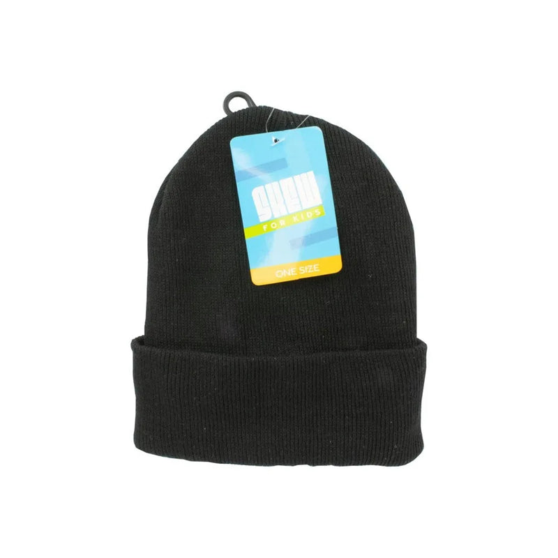 Kid'S Winter Beanie Hat One Size Black