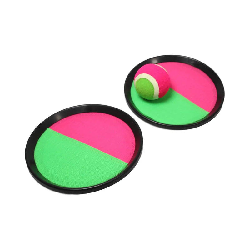 Outdoor Indoor Frisbee Playing Set With Ball Pink Green