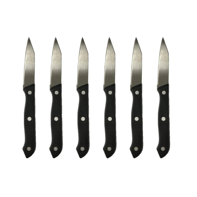 Kitchen Fruit Knife Pack Of 6 Black