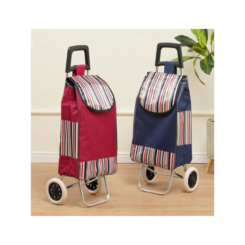 Shopping Trolley Solid Colour With Striped Pattern Assorted Colours